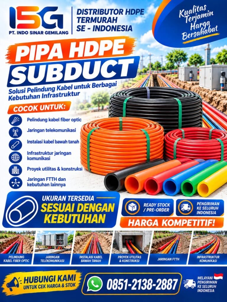 Poster Pipa HDPE Subduct PT. Indo Sinar Gemilang