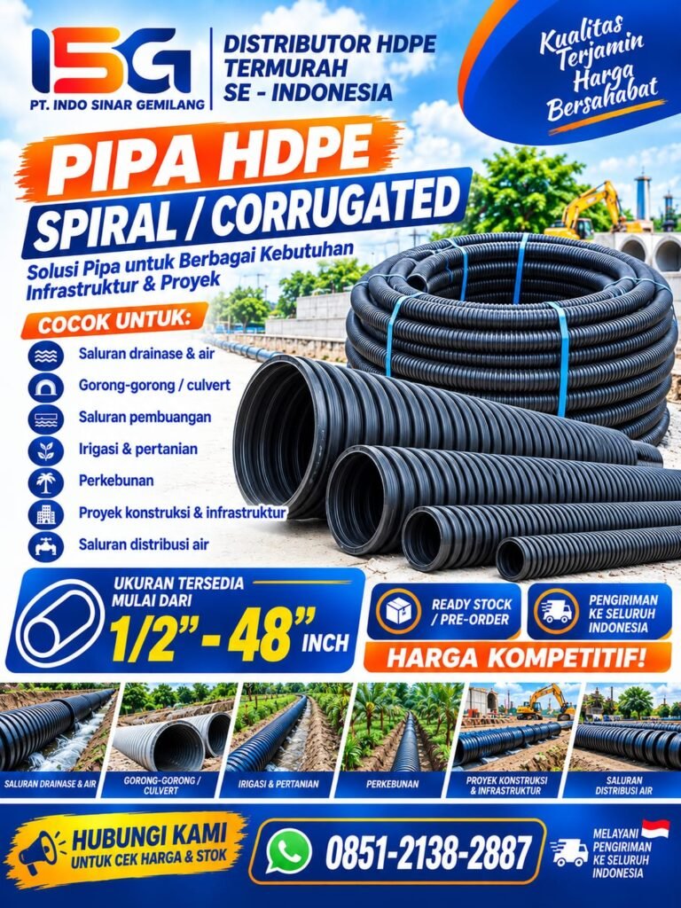 Poster Pipa HDPE Spiral / Corrugated PT. Indo Sinar Gemilang